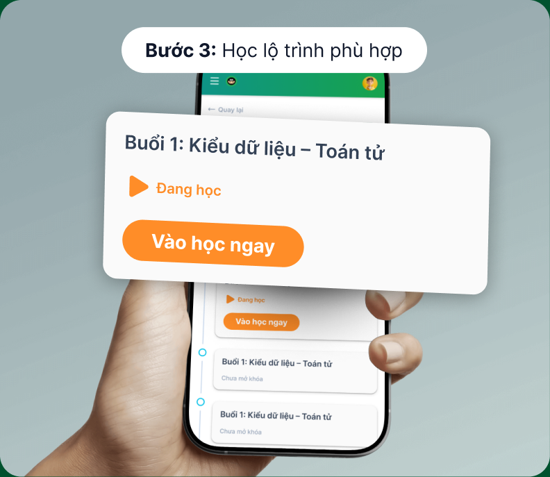 Tìm kiếm và học theo lộ trình phù hợp